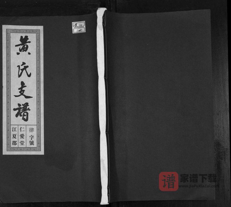 安徽合肥肥东县黄氏支谱（仁爱堂）PDF电子版下载-家谱下载