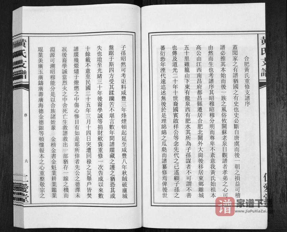 图片[2]-安徽合肥肥东县黄氏支谱（仁爱堂）PDF电子版下载-家谱下载