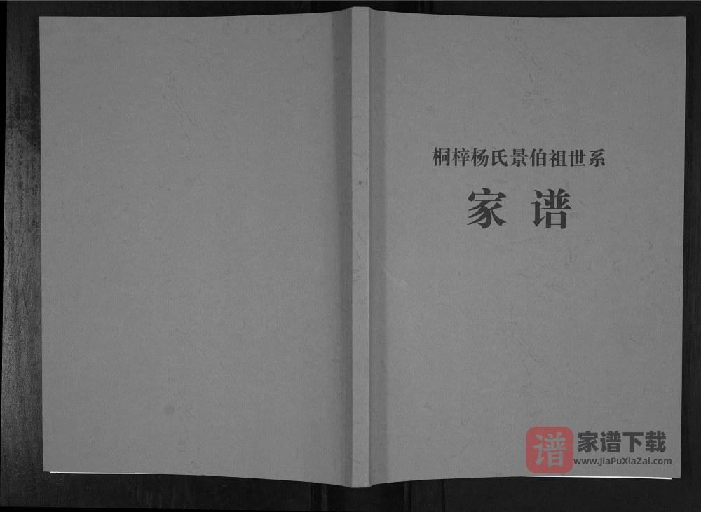 图片[1]-贵州遵义桐梓杨氏景伯祖世系家谱PDF电子版下载-家谱下载
