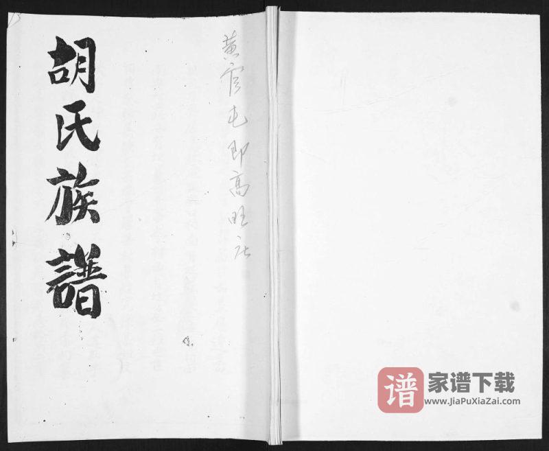 山东日照东港区高旺庄胡氏族谱PDF高清电子版下载-家谱下载