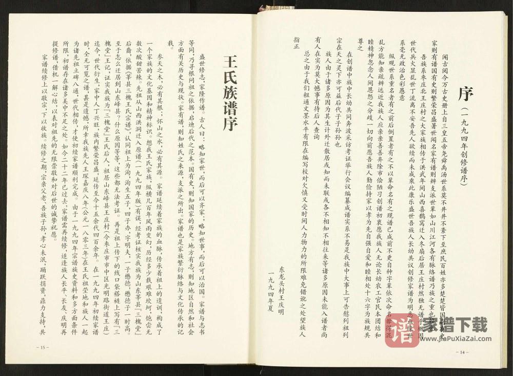 图片[2]-山东枣庄王庄王氏族谱（三槐堂）PDF高清电子版下载-家谱下载