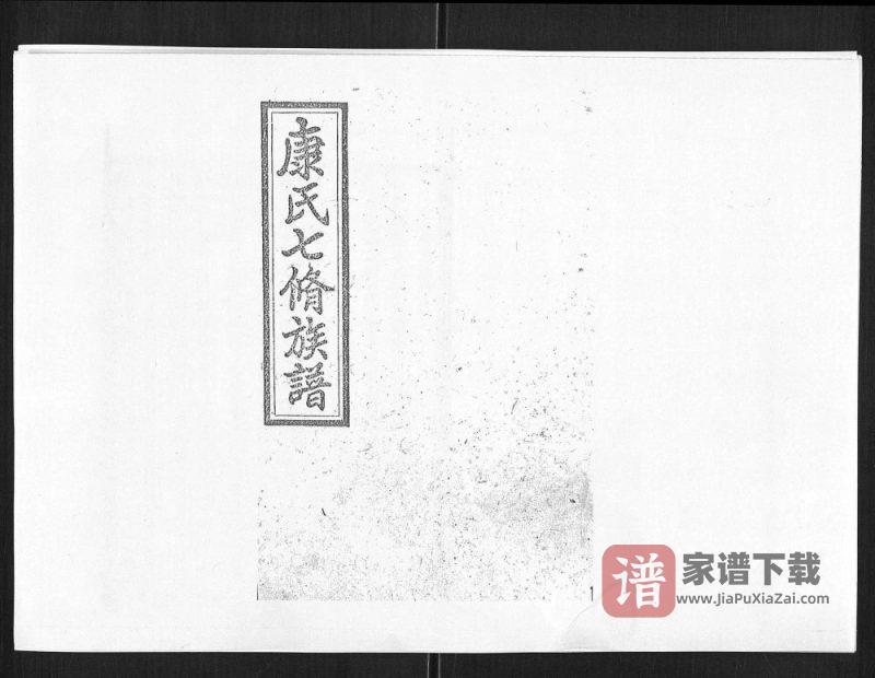 湖南娄底新化县康氏七修族谱PDF高清电子版下载-家谱下载