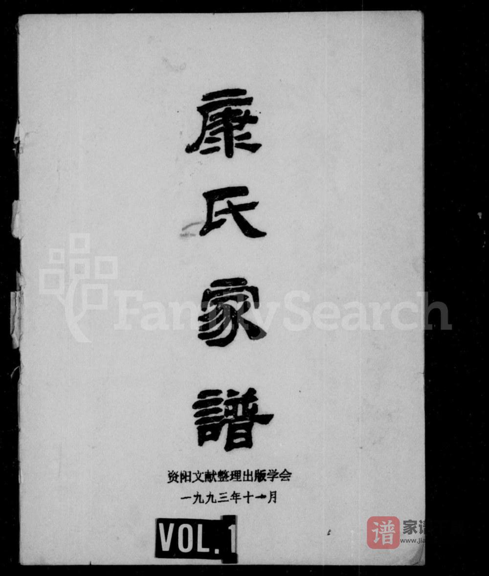 四川资阳康氏家谱PDF高清电子版下载