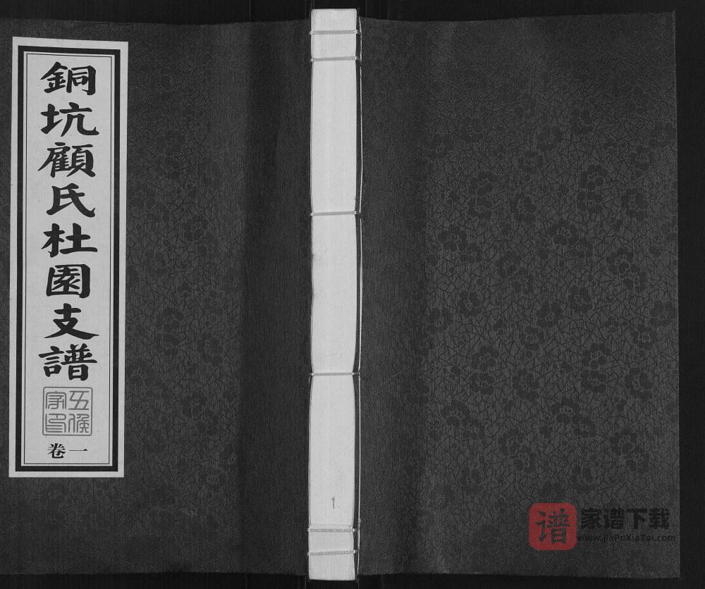 江苏江阴铜坑顾氏云亭杜园支谱PDF高清电子版下载