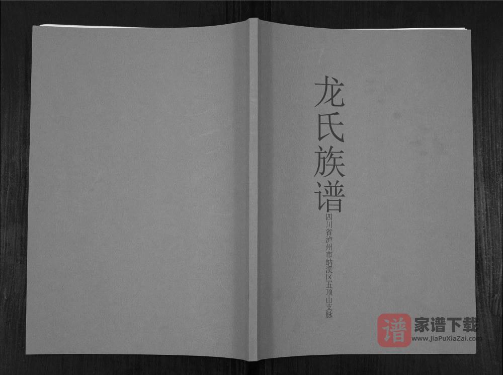 图片[1]-四川泸州纳溪区五顶山支脉龙氏族谱PDF高清电子版下载-家谱下载