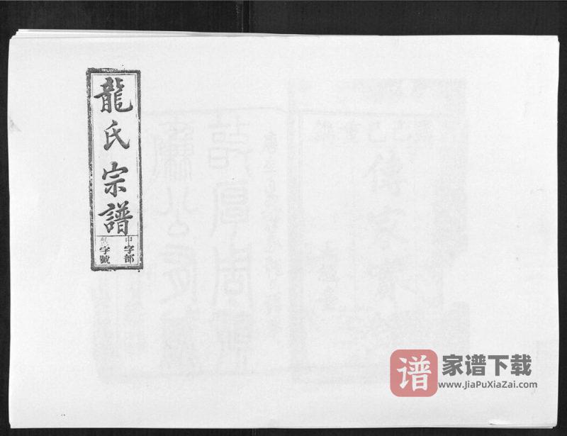 安徽安庆望江县雷川龙氏宗谱（五经台）PDF高清电子版下载-家谱下载