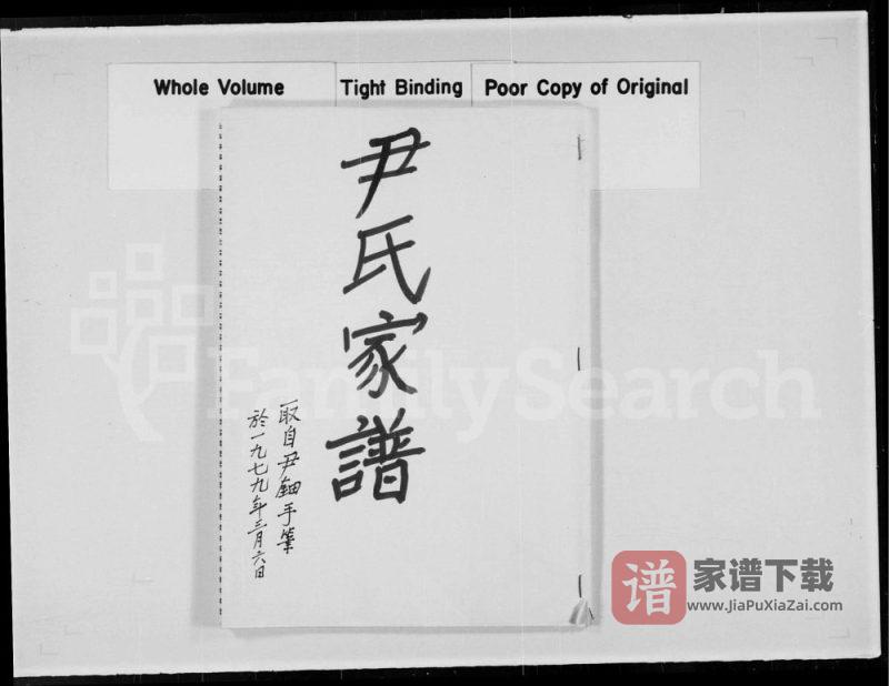 广东东莞尹氏族谱(敦睦堂)PDF高清电子版下载-家谱下载