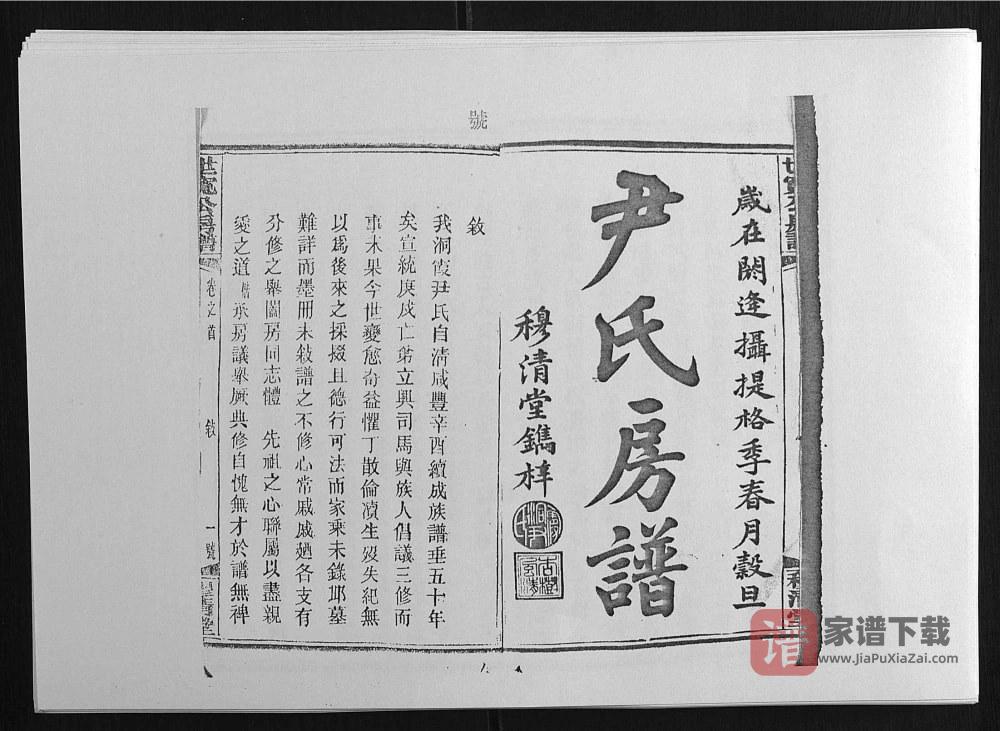 图片[2]-湖南邵阳邵东县洞霞尹氏宽公房谱（穆清堂）PDF高清电子版下载-家谱下载