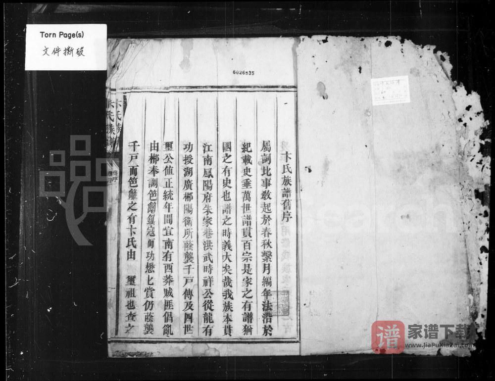 图片[1]-湖南郴州宜章县卞氏族谱PDF高清电子版下载-家谱下载