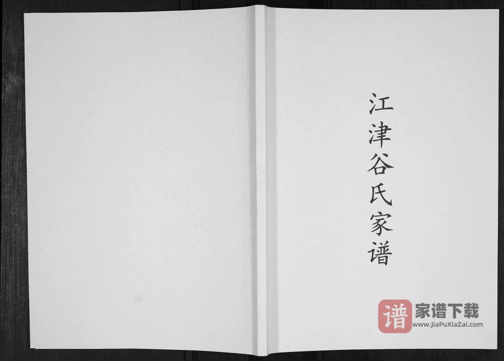 重庆江津谷氏家谱PDF高清电子版下载