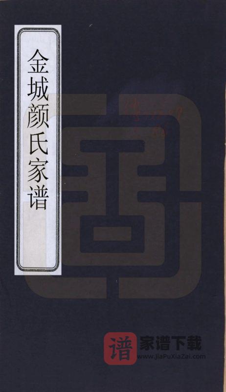 甘肃兰州金城颜氏家谱(世孝堂)PDF高清电子版下载-家谱下载