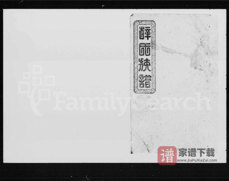湖南益阳薛氏族谱PDF高清电子版下载-家谱下载
