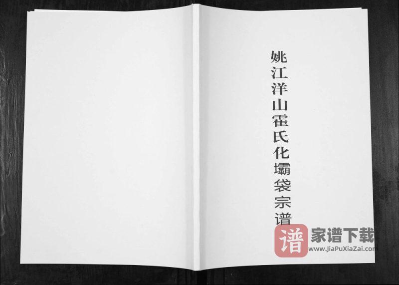 浙江宁波鄞州区姚江洋山霍氏化坝袋宗谱PDF高清电子版下载-家谱下载