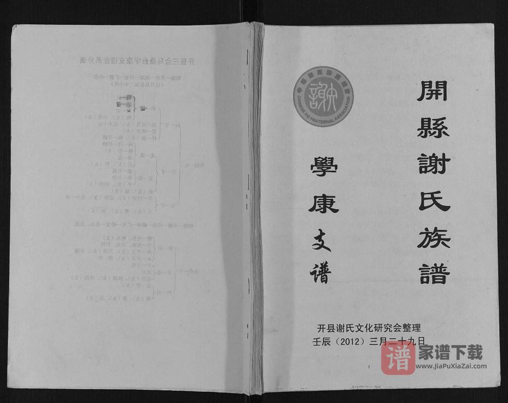 图片[1]-重庆开州区谢氏族谱学康支谱PDF高清电子版下载-家谱下载