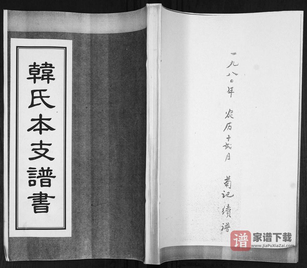 山东青岛城阳区韩氏本支谱书PDF高清电子版下载