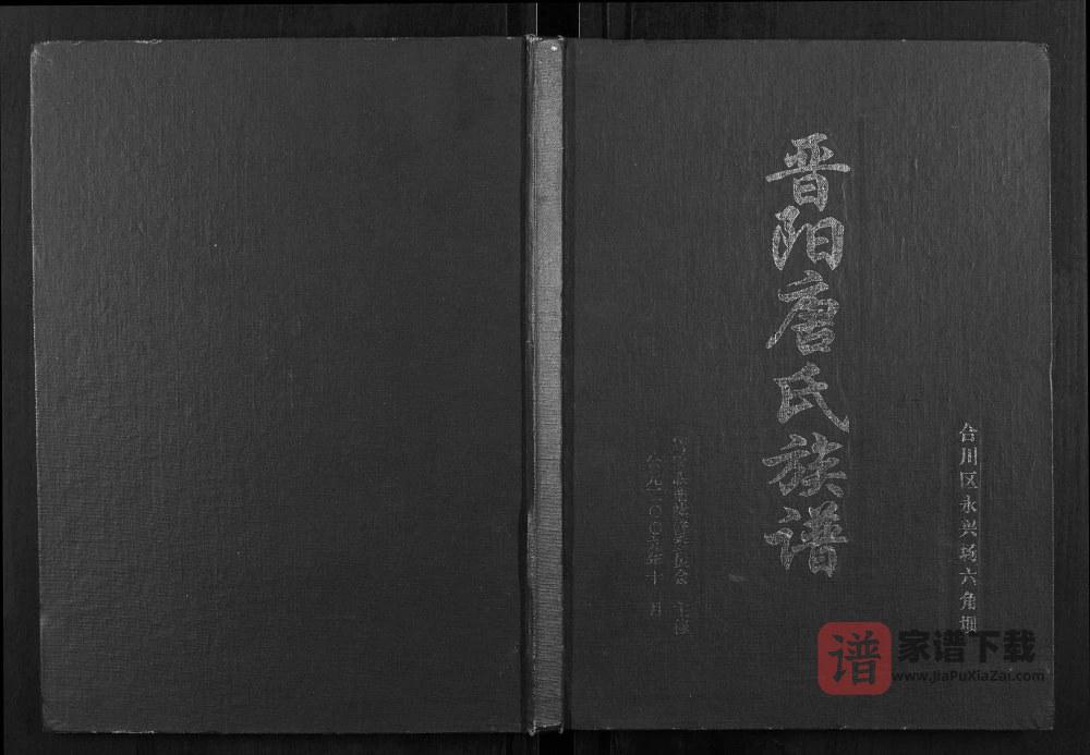 重庆合川区晋阳唐氏族谱PDF高清电子版下载