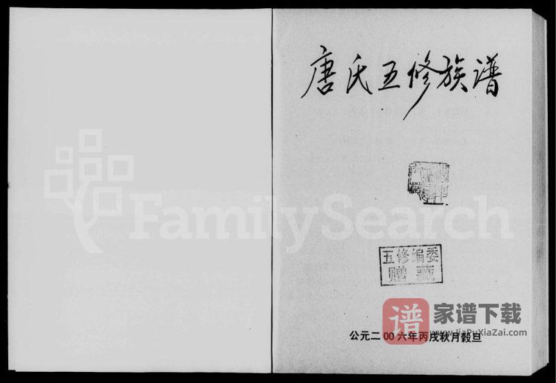 湖南永州东安县唐氏五修族谱PDF高清电子版下载-家谱下载
