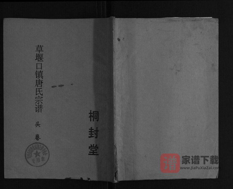 江苏盐城大丰区草堰口镇唐氏宗谱(桐封堂)PDF高清电子版下载-家谱下载