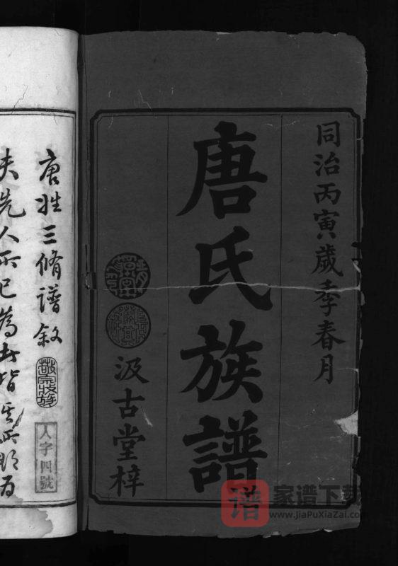 湖南益阳安化唐氏三修族谱(晋阳堂)PDF高清电子版下载-家谱下载