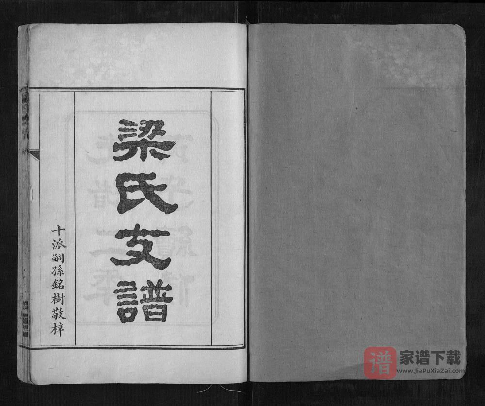 湖南长沙梁氏支谱PDF高清电子版下载