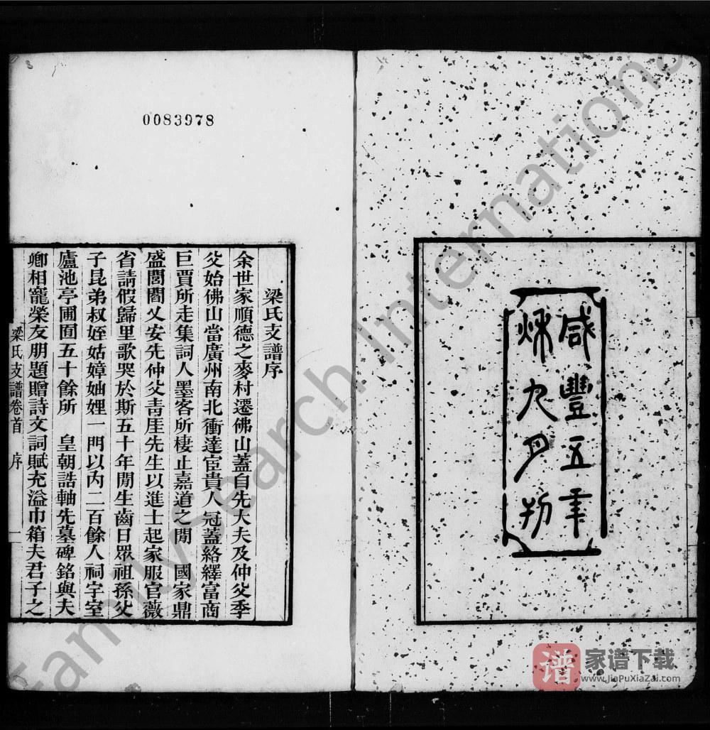 广东佛山梁氏支谱PDF高清电子版下载