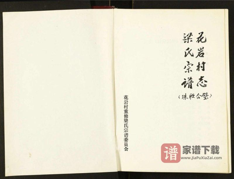 山西忻州繁峙县花岩村志梁氏宗谱PDF高清电子版下载-家谱下载