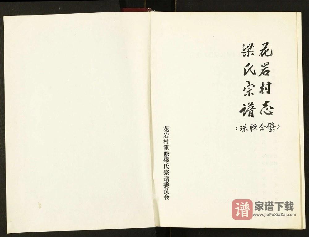 山西忻州繁峙县花岩村志梁氏宗谱PDF高清电子版下载