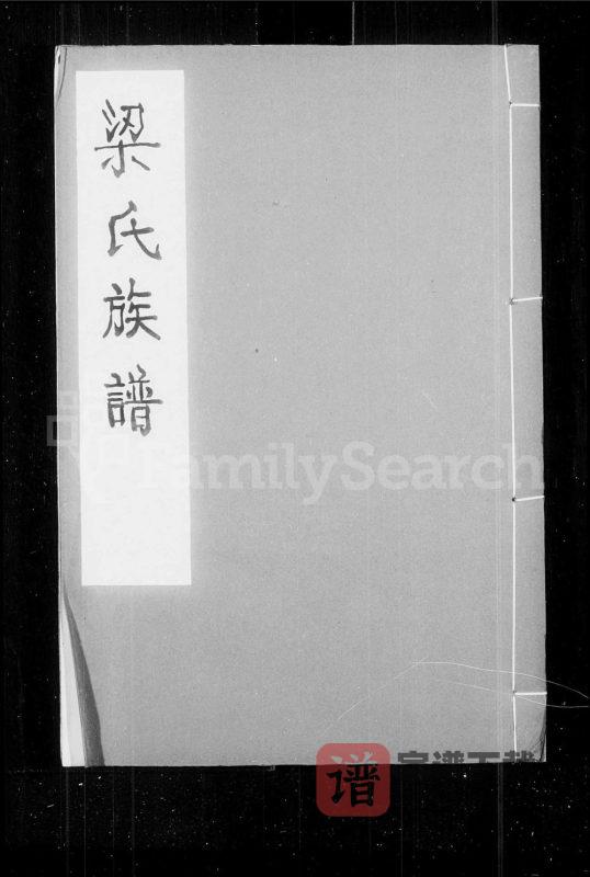 广东台山梁氏族谱PDF高清电子版下载-家谱下载