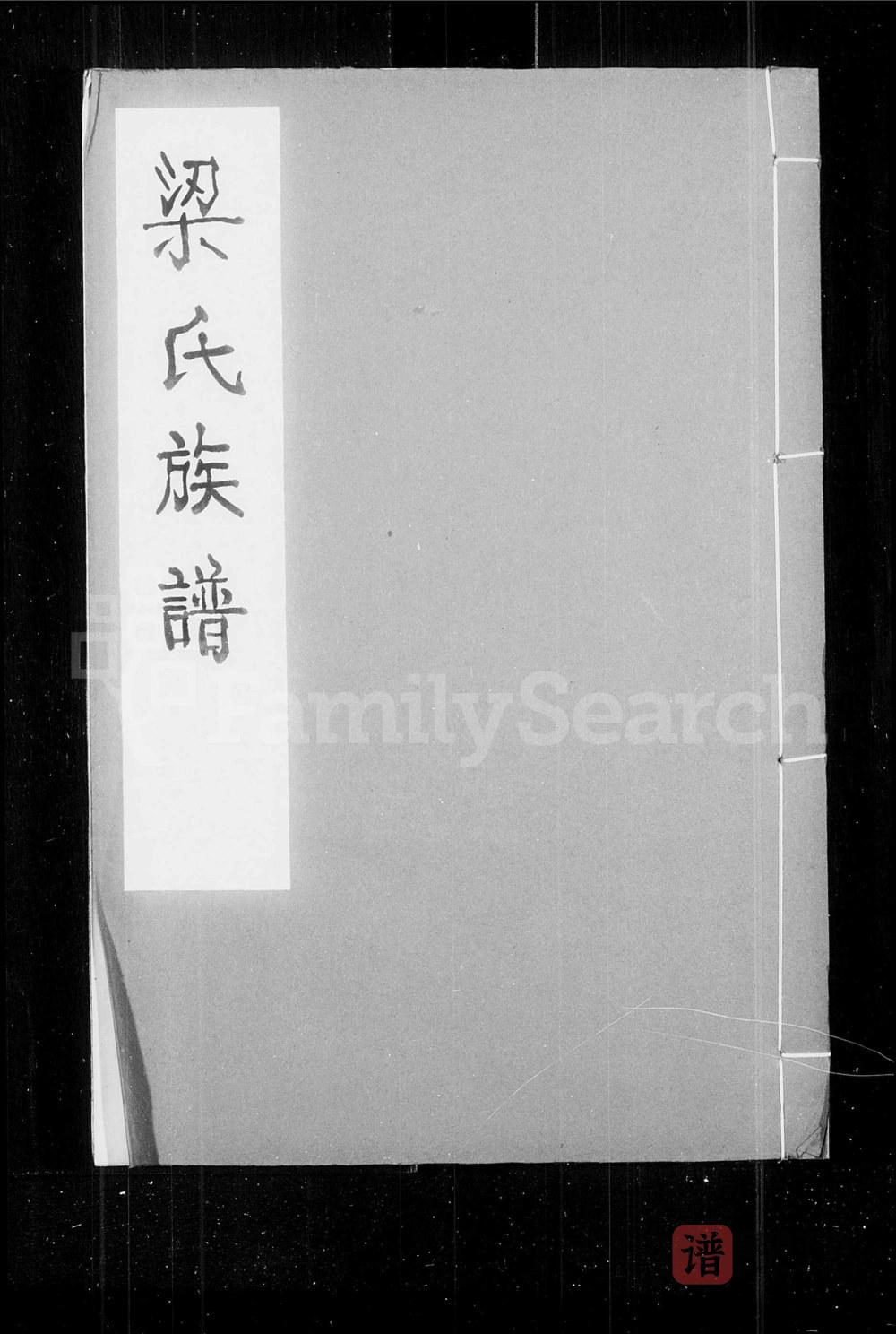 广东台山梁氏族谱PDF高清电子版下载
