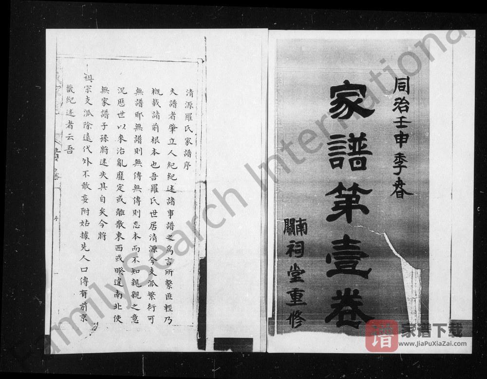 山西太原清徐县清源罗氏家谱PDF高清电子版下载