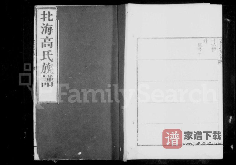 山东潍坊北海高氏族谱PDF高清电子版下载-家谱下载