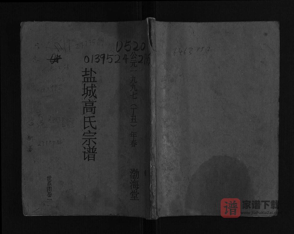 江苏盐城高氏宗谱（渤海堂）PDF高清电子版下载