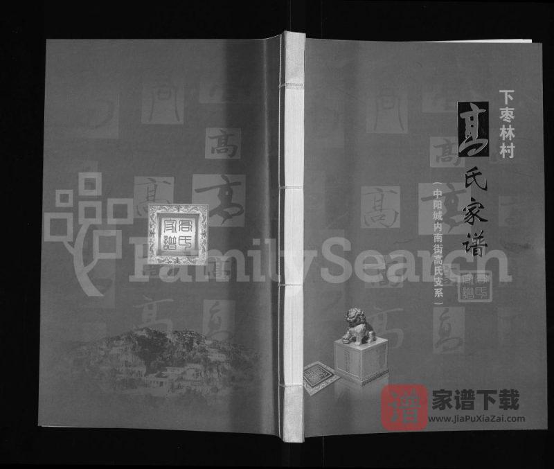 山西吕梁中阳县下枣林村高氏家谱PDF高清电子版下载-家谱下载