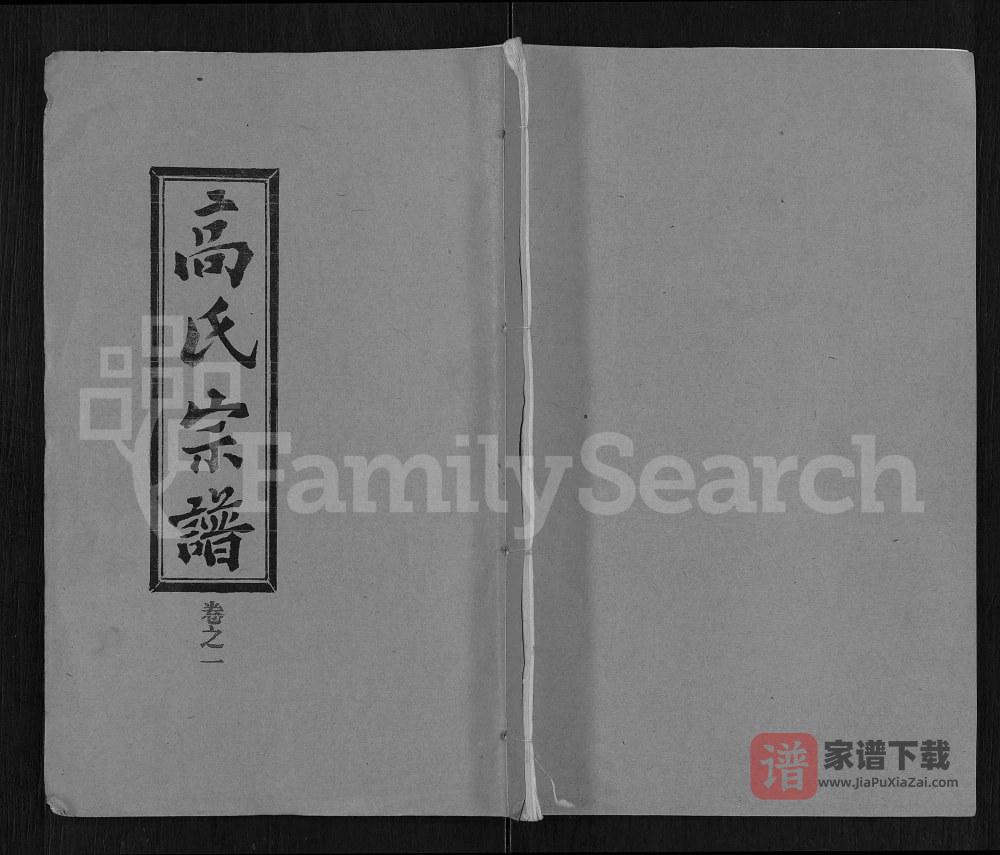 湖北黄冈浠水县高氏宗谱（传礼堂）PDF高清电子版下载