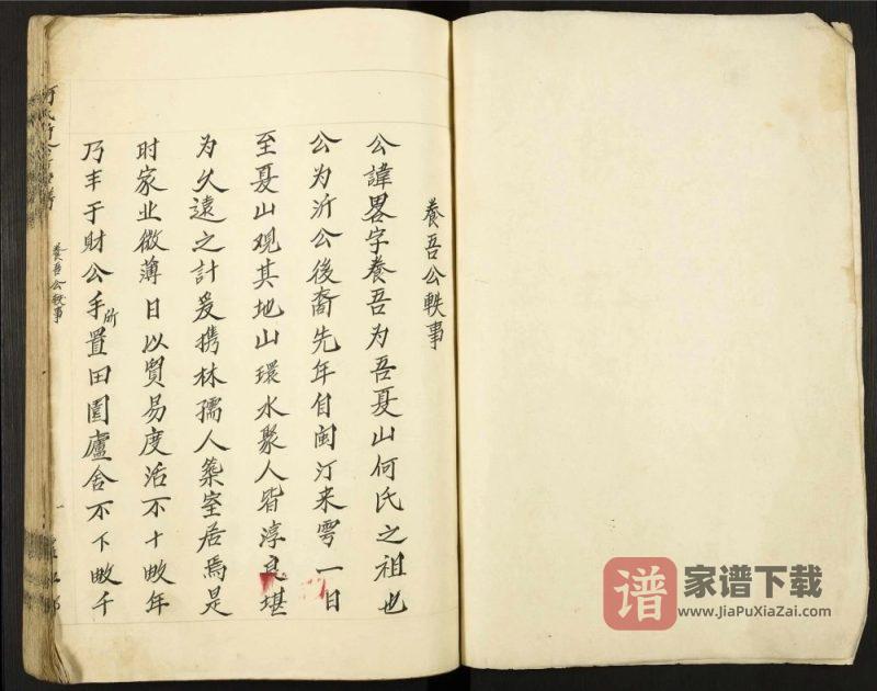江西赣州于都夏山何氏沂公房草谱PDF高清电子版下载-家谱下载