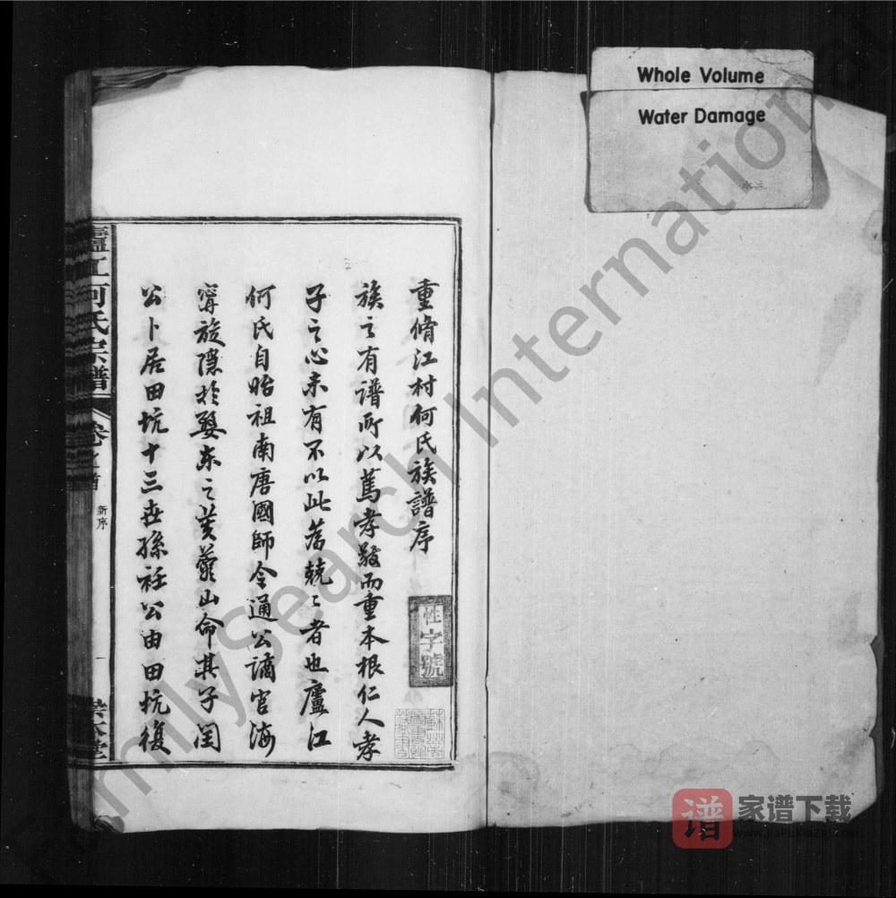 图片[1]-江西上饶婺源县庐江何氏宗谱（崇本堂）PDF高清电子版下载-家谱下载