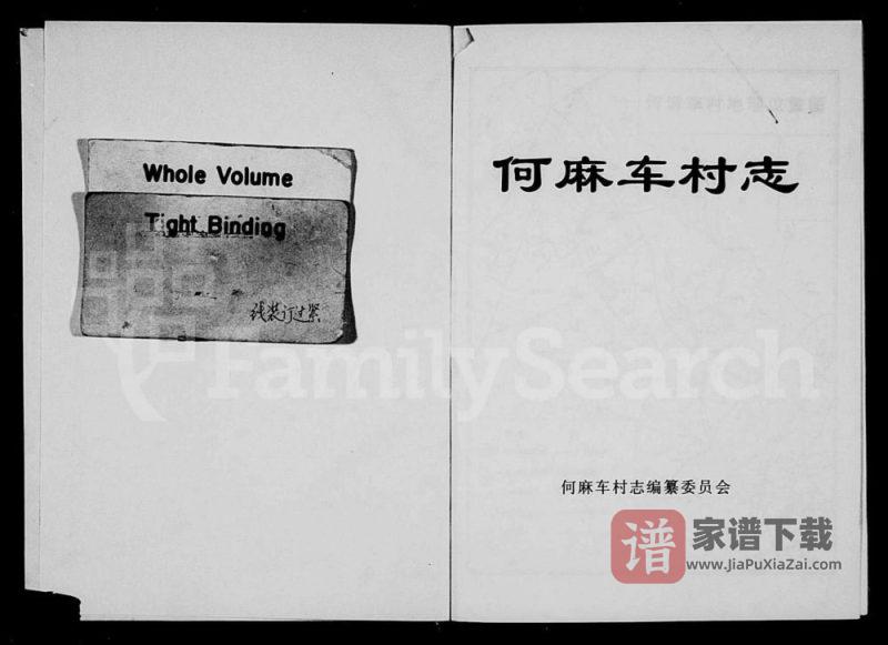 浙江义乌何麻车村志PDF高清电子版下载-家谱下载