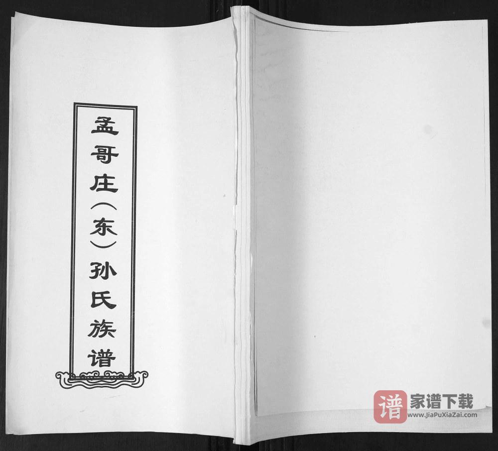 山东青岛即墨孟哥庄（东）孙氏族谱PDF高清电子版下载