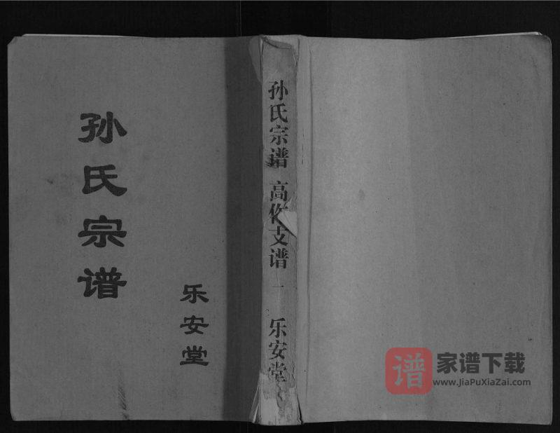 江苏盐城建湖县孙氏宗谱高作支谱(乐安堂)PDF高清电子版下载-家谱下载