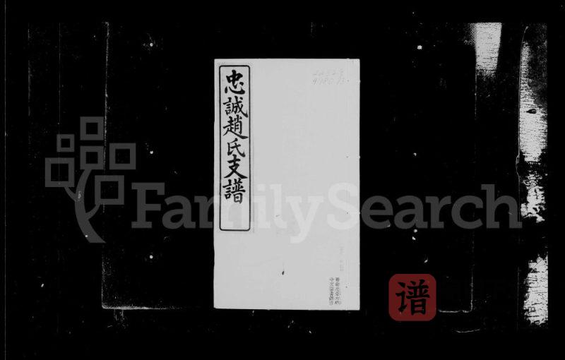 上海浦东周浦忠诚赵氏支谱PDF高清电子版下载-家谱下载