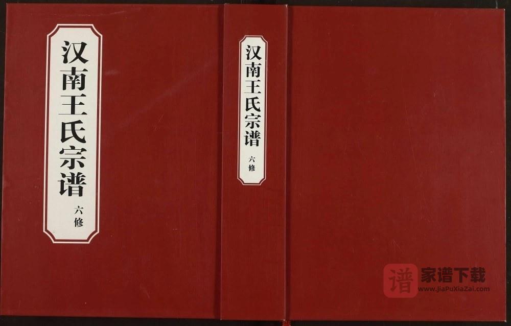 湖北武汉汉南王氏宗谱PDF高清电子版下载