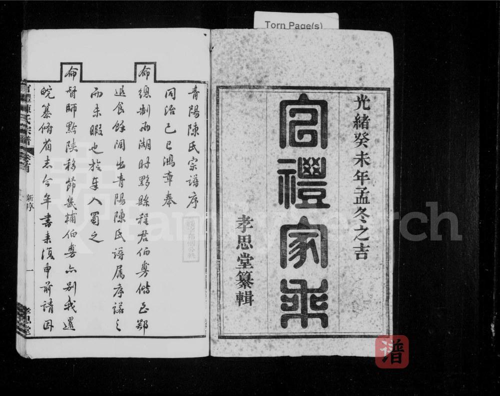 安徽池州青阳县官礼陈氏宗谱（孝思堂）PDF高清电子版下载