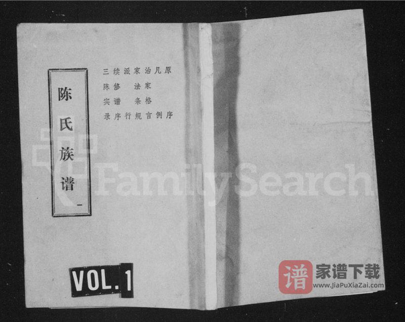 四川南充南部县陈氏族谱PDF高清电子版下载-家谱下载