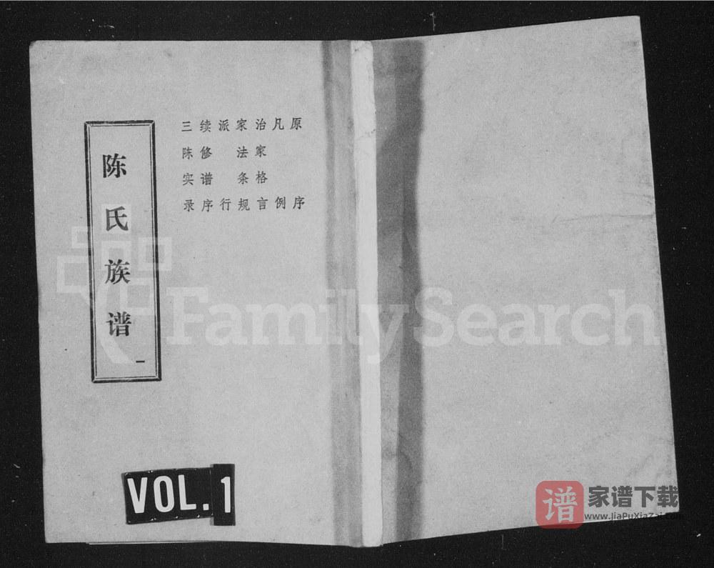 四川南充南部县陈氏族谱PDF高清电子版下载