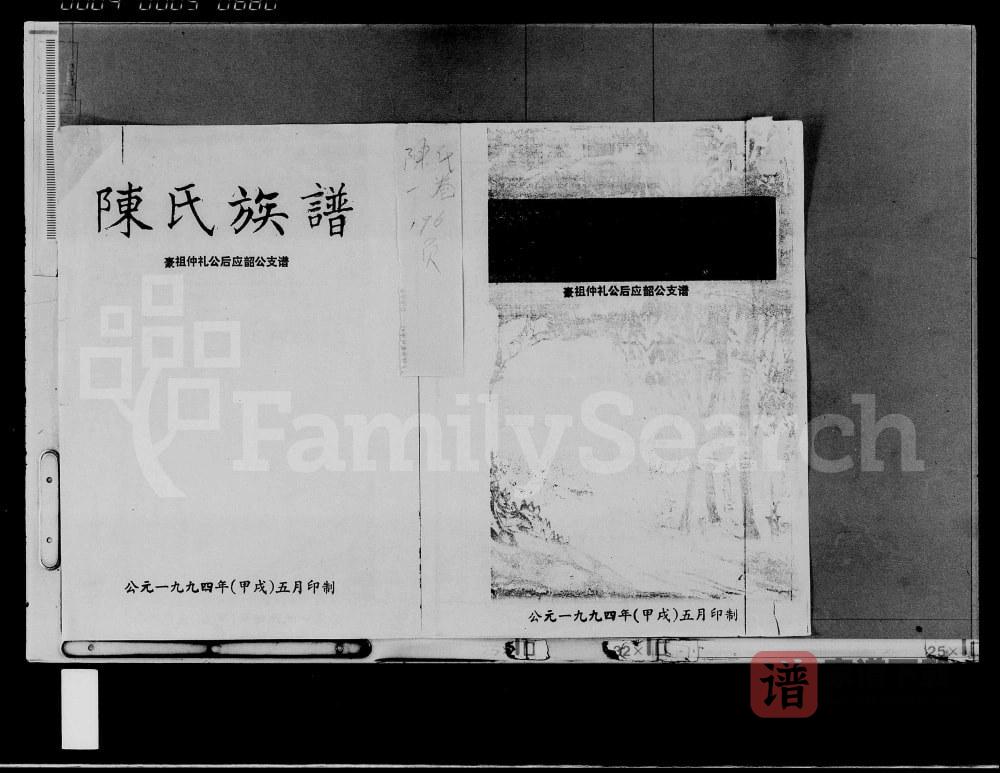 海南定安陈氏族谱豪祖仲礼公后应韶公支谱（永思堂）PDF高清电子版下载