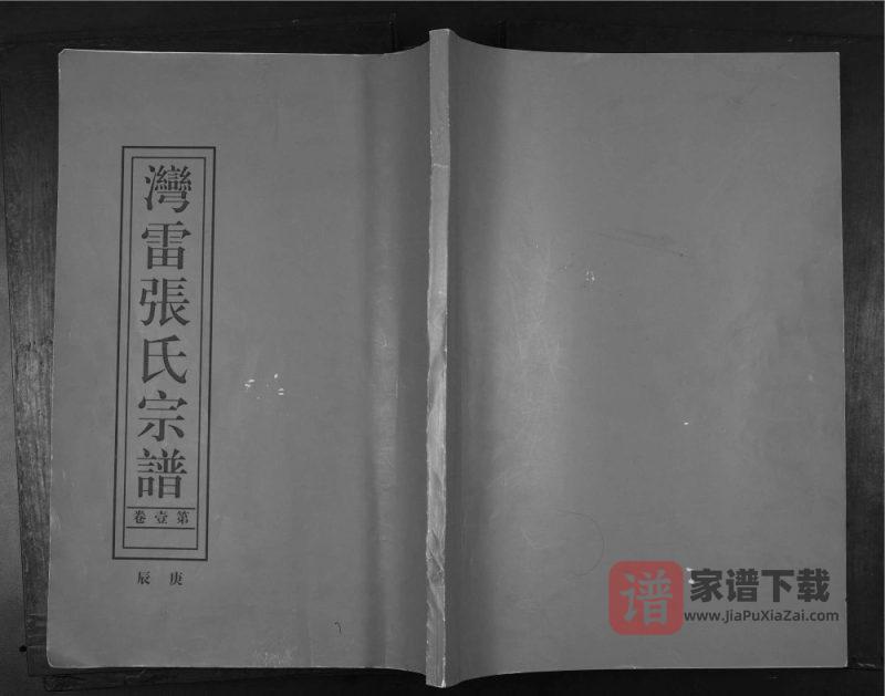 广东乐昌湾雷张氏宗谱PDF高清电子版下载-家谱下载