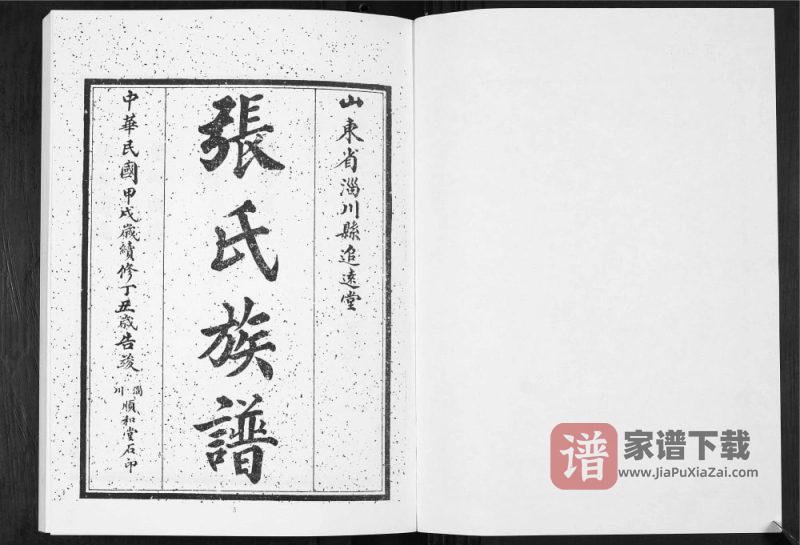 山东淄博淄川区张氏族谱（追远堂）PDF高清电子版下载-家谱下载