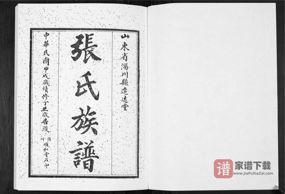 山东淄博淄川区张氏族谱（追远堂）PDF高清电子版下载