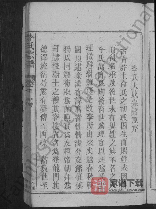 江西九江湖口县李氏族谱PDF高清电子版下载-家谱下载