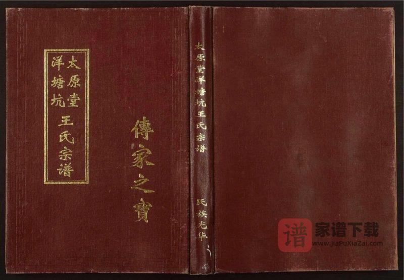 江西赣州南康区洋塘坑王氏宗谱（太原堂）PDF高清电子版下载-家谱下载